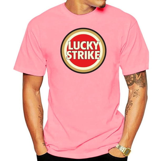 Camiseta de cigarrillo Lucky Strike para hombres, camisa Vintage nostálgica de algodón para fumar, Camiseta estampada de bronceado, camisetas de moda con cuello redondo Fivean unisex
