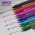thumbnail image 4 of 50 Pack Purple Ink Pens - Bulk Pens, 1.0MM Medium Point Ballpoint Pens, Smooth Writing No Bleed Retractable Ball Point Pen (Purple), 4 of 8