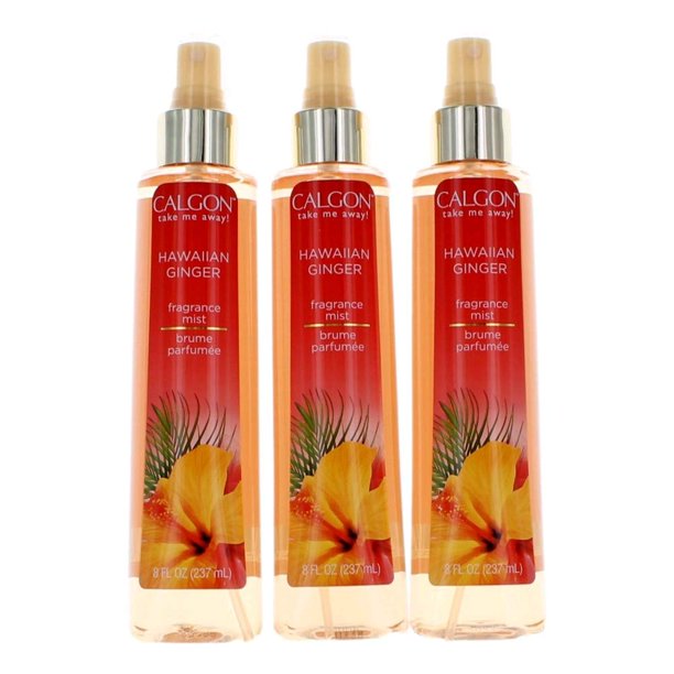 Fragrance Mist Calgon Hawaiian Ginger, 240 ml, paquete de 3 unidades para mujer