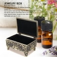 thumbnail image 3 of Caja De Almacenamiento De Joyería De aleación Vintage Para Anillos, Aretes, Caja Decorativa De Gran Capacidad Con Interior De Terciopelo Negro, Hecho De aleación, 3 of 7