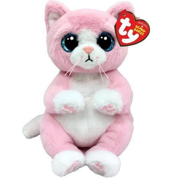 Ty Beanie Bellies - Lillibelle the Pink Cat  - Stuffed Animal
