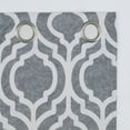 thumbnail image 4 of Sun Zero Eldon Trellis Print Blackout Grommet Curtain Panel, 40"X84", Grey, 4 of 8