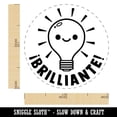 thumbnail image 2 of Brilliante Bright Light Bulb Spanish Compliment Self-Inking Rubber Stamp for Stamping Ink Stamper Crafting Planners - 1 Inch Medium - Purple Ink, 2 of 7