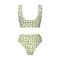 thumbnail image 5 of Daiia Daisies Flowers Women's Bikini Set Two Piece Swimsuit High Waisted Bikini Adjustable Straps Bikini Perfect for Beach, Pool, and Summer Vacation-Large, 5 of 9