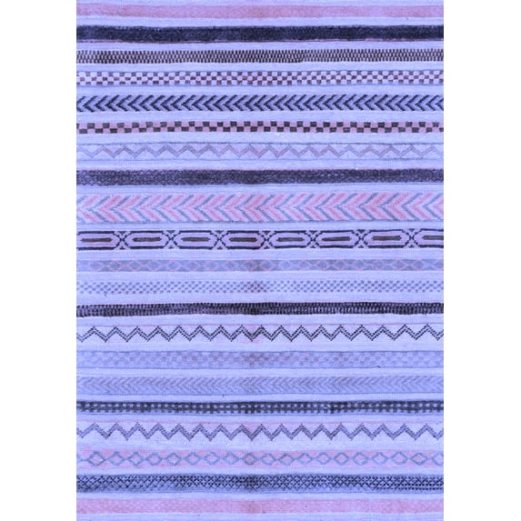 Ahgly Company Indoor Rectangle Abstract Blue Modern Area Rugs, 7' x 10'