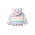 thumbnail image 2 of Qmyliery Kids Toddlers Winter Puffer Jacket, Shiny Hooded Ears Long Sleeve Full Zipper Down Coats Outwear, 2 of 9