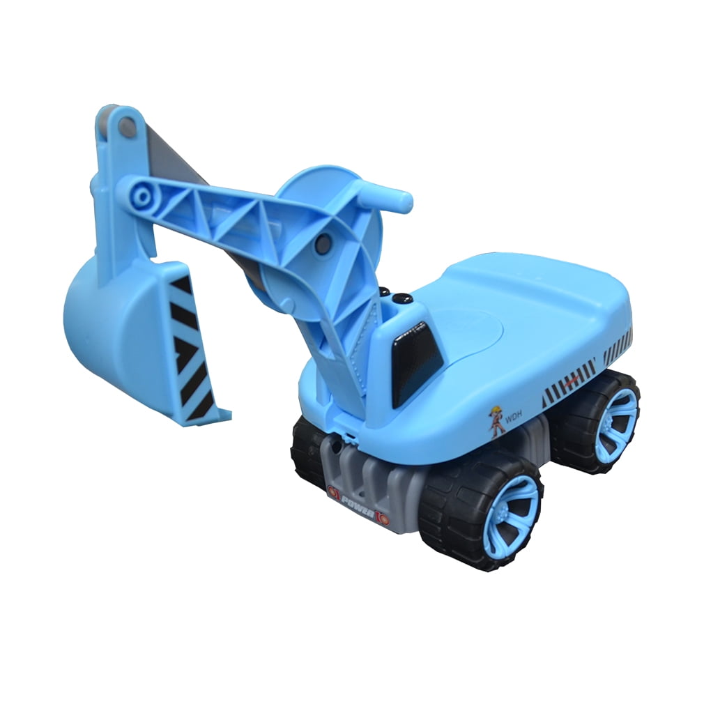 blue toy excavator