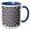 Blue/White, variant on 3drose, Symmetrical Geometric Design 4 Blue Brown White, 15oz Mug