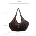 thumbnail image 2 of HUISZJ Canvas Underarm Bag, Adjustable Strap Women Shoulder Bag, Reusable Armpit Bag for Work Travel Outdoor (Khaki), 2 of 9
