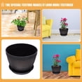 thumbnail image 4 of GAXIRE Plastic Planter Pot Black 1 Set 11.8X11.8X8.7In, 4 of 8