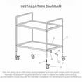 thumbnail image 6 of SOGA 2-Tier Stainless Steel Kitchen & Dining Food Cart – Medium Utility Trolley for Restaurants, Catering, and Home Use, 6 of 8