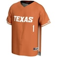 thumbnail image 2 of Men's GameDay Greats #1 Burnt Orange Texas Longhorns Lightweight Baseball Jersey, 2 of 4