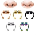 thumbnail image 4 of Piercing magnético de acero inoxidable para mujeres, hombres y niñas, anillo de nariz falso, Clip de nariz, joyería de moda, regalo, 4 of 4