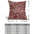 thumbnail image 4 of Burgundy Red Boho Throw Pillow Covers 18x18 Inch Bohemian Carpet Ethnic Decorative Square Pillow Cases Bohemian Vintage Floral Cushion Covers Farmhouse Home Decor For Sofa Couch Outdoor Set of 2, 4 of 6