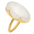 thumbnail image 2 of 18K Gold Over Brass Natural Selenite - Brazil Ring s.9 Jewelry RM-1747 TGR1014_A_9, 2 of 6