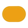 thumbnail image 2 of Vxdvou Solid Color Leather Dining Mat, Non-Slip Oval Table Mat for Home and Kitchen, Oil-Proof Insulation Placemat for Dining Table, Dual-Sided Use for Restaurants & Kitchen Décor, Yellow/Blue/Green, 2 of 8