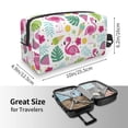 thumbnail image 3 of Uemuo Cute Flamingo Pattern Portable Toiletry Bags with Handle, Waterproof travel Make up Bags for Women, Large Capacity Travel Cosmetic Bags, 3 of 9