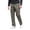 Army Green-E, variant on Solid Color Casual Pants Button Detail Lightweight Blend Trousers For Comfortable Daily Wear