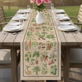 thumbnail image 4 of Rustic Vegetable Garden Table Runner 72 Inches, Vintage Farmhouse Plants Beige Bed Runner Dresser Scarves Tabletop for Indoor Outdoor Parties/Ceremony/Banquet, 18" x 72", 4 of 8