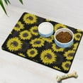thumbnail image 3 of Golden Sunflower Dog Feeding Mat - Waterproof Pet Food Catcher with Floral Boho Aesthetic, Soft & Durable Surface, 3 of 7
