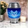 thumbnail image 5 of Owl Keepsake Urns For Ashes Adult Man Set Of 4, Blue Cremation Urns For Human Ashes Adult Female, 1 Large Urn For Mom And Dad, Decorative Memorial Urn For Mother (10&3) Inch, 5 of 7