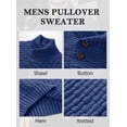 thumbnail image 4 of Fexilor Men's Turtleneck Sweater Pullover Stylish Shawl Collar Knit Top for Regular Fit, 4 of 6