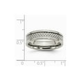 thumbnail image 2 of Stainless Steel Grey Carbon Fiber 6mm Polished Band Ring - Size 9.5, 2 of 2