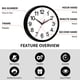 thumbnail image 5 of Reloj de pared Rohioue, moderno, 30 cm, funciona con pilas y silencioso, 5 of 9