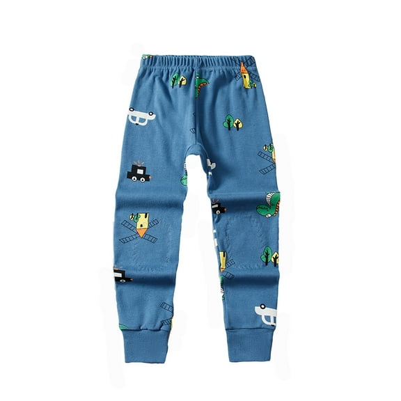WOYY Toddler Boys Sleep Pants Cartoon Print Pajama Pants Snug-Fit Homewear Pyjama Bottoms