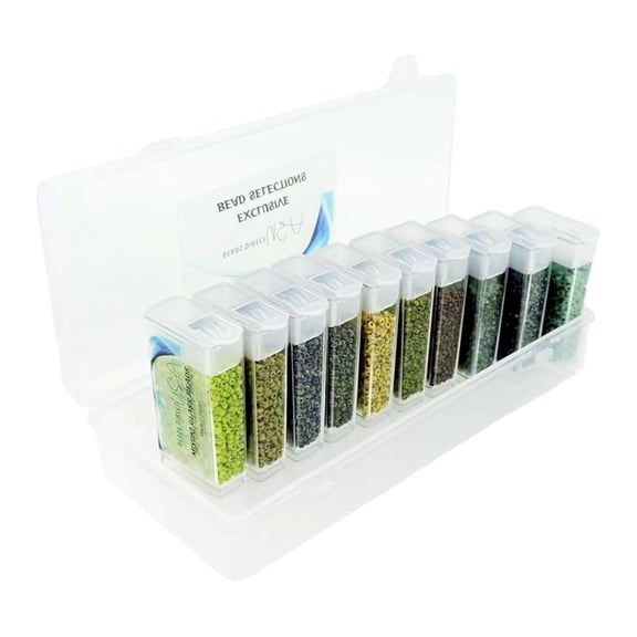 Set of 10 Colors - Miyuki Size 11/0 Round Seed Beads, 100 Grams - Basic ...