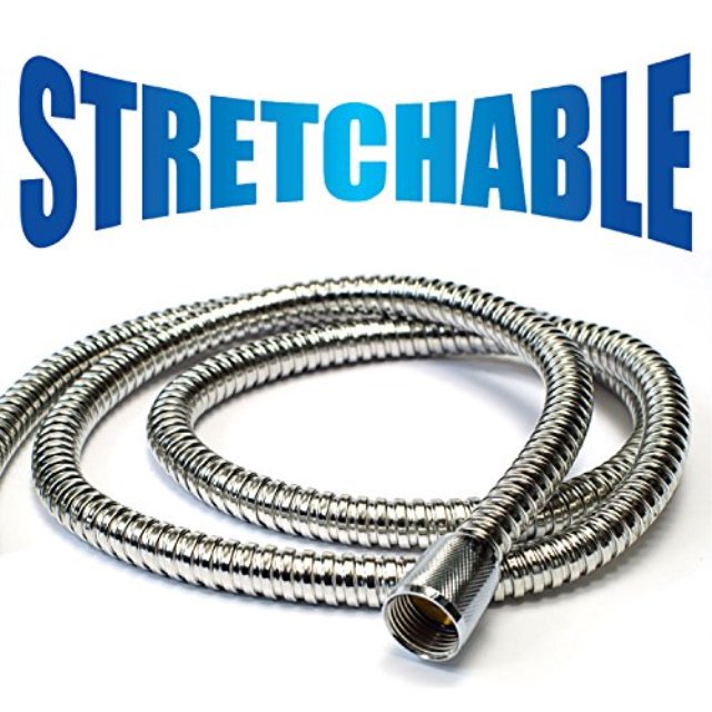 hotelspa 5 to 7 foot extra long stretchable stainless steel shower hose