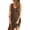 Leopard, variant on Women's Floral Leopard Print Sleeveless Buttoned Scoop Neck Mini Elegant Dress with Pockets 95% Polyester 5% Elastane