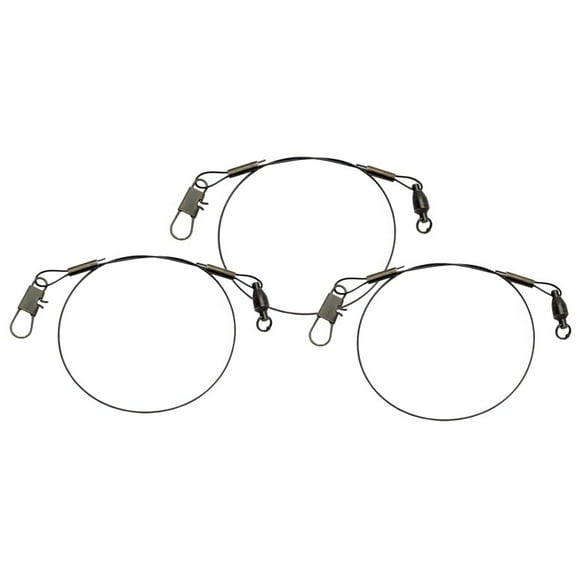 3 Pack 9" Black Ball Bearing Fish Leaders
