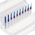 thumbnail image 3 of BTOER 10Pcs 1/8 Shank Nano Blue Coats End Mills CNC Router Bits Set 0.8mm Protable, 3 of 8
