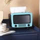 thumbnail image 3 of Pañuelos desechables, soporte para celular, adorable caja para guardar servilletas con forma de televisor, servilleta Azul, 3 of 7