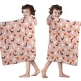 thumbnail image 4 of Pastel Halloween Ghosts Pattern Hooded Bath Towel，50"x30" for Ages 3 To 12 Kids, Quick Dry Lightweight Soft Microfiber Hood Beach Towel Cover Up for Kids, 4 of 7
