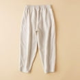 thumbnail image 4 of Tuphregyow Culottes for Women Wide Leg Gaucho Pants Capris for Women High Waist Palazzo for The Beach Or The Whole Summer Cotton Linen Plus Size Pants Beige L, 4 of 8