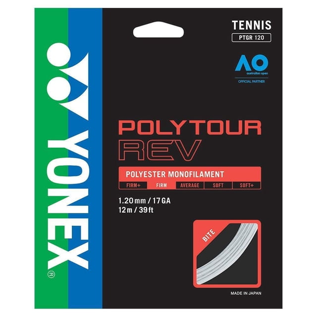 Cuerda de Tenis Yonex Polytour Rev 1.20 mm 12 m Blanca