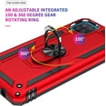 thumbnail image 6 of Grade Drop Impact for Samsung Galaxy A12 Case Galaxy A12 5G Case 360 Metal Rotating Ring Kickstand Holder  Heavy Duty Shockproof Case for Galaxy A12 5G Phone Case (Red), 6 of 14