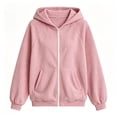 thumbnail image 3 of CYRBOKO Girls Corduroy Jackets, Fall Full Zip Hooded Long Sleeve Outerwear for Girls Pink Size 5-15 T, 3 of 4