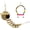 1PCS 24.4*7.8in, variant on Bird Hides Coconut Nest with Wood Ladder,Syrian Hamster Cage Hanging Natural Coco Shell Hut Hide Toy with Wooden Bridge,Hollow Hideaway Toys for Small Animal Rat Lovebird Finches