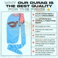thumbnail image 2 of Anime Durag and Silk Bonnet 2pcs Set for Men Women, Silky Design Satin Fabric Comfort Compression, Tony Blue, 2 of 7