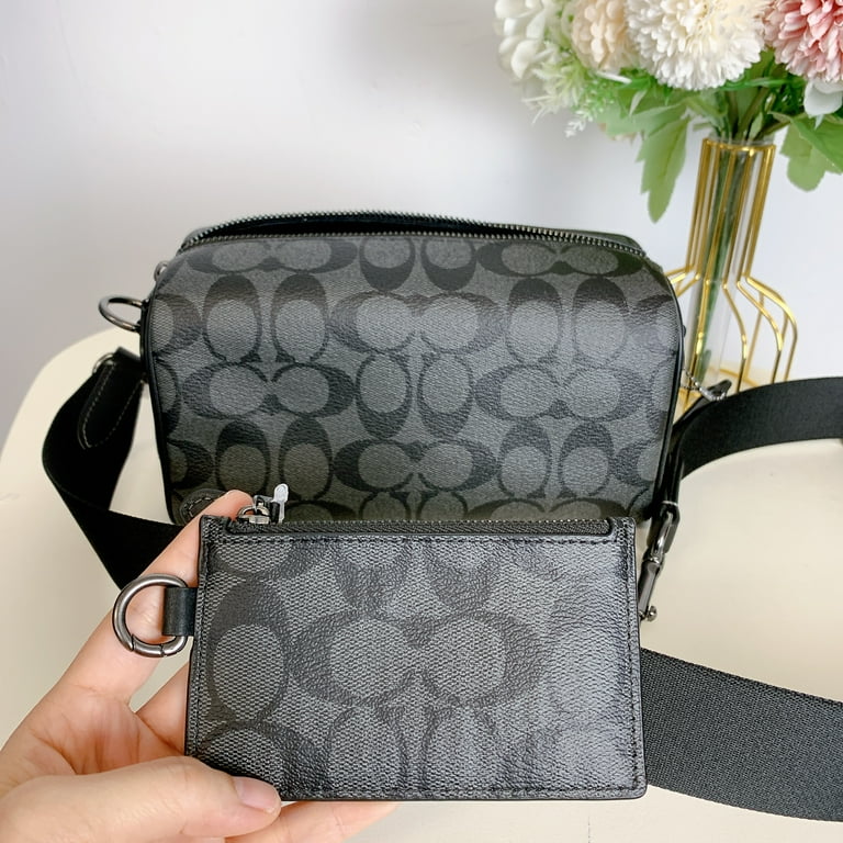 Coach CJ674 Axel Crossbody In Signature Canvas IN Charcoal