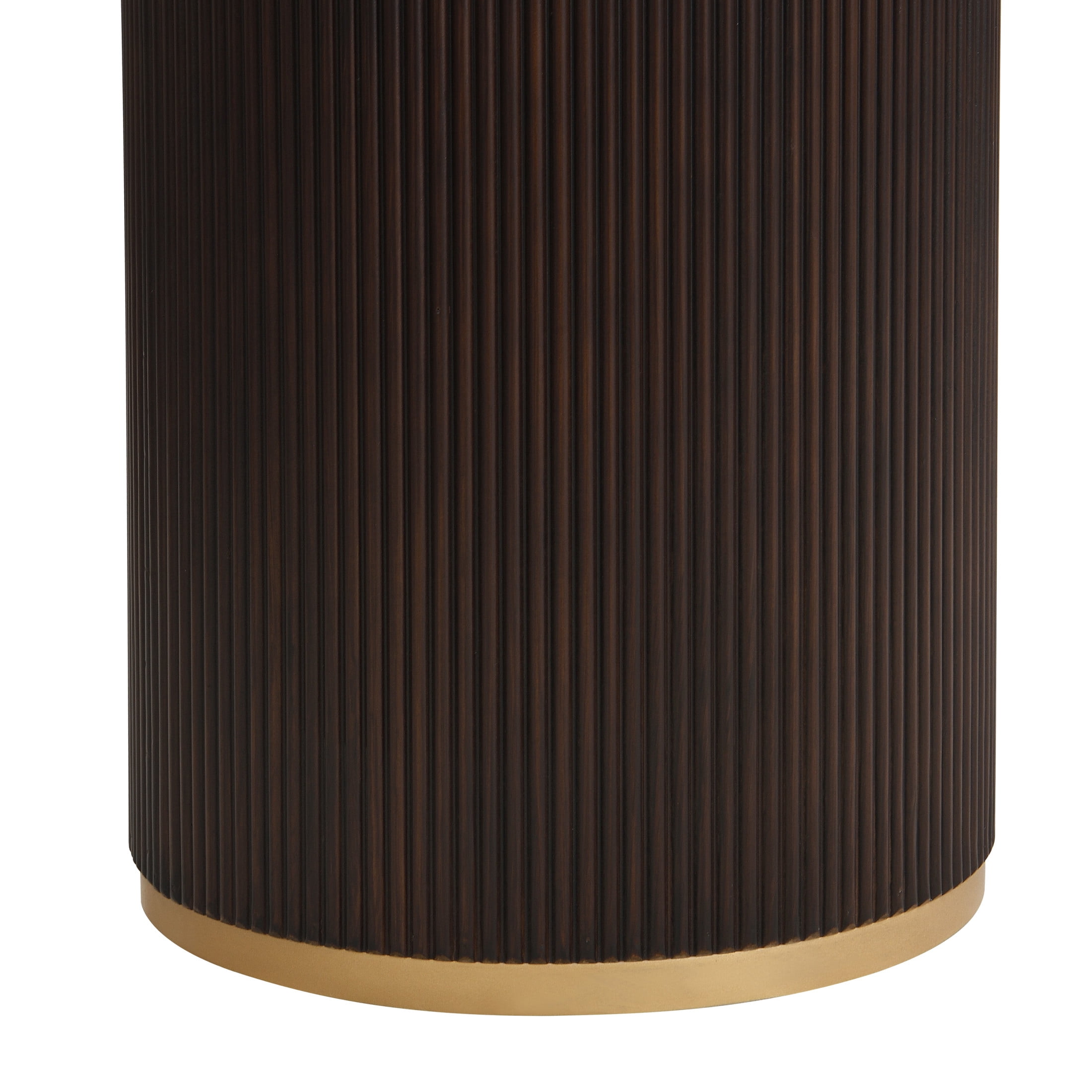 Christopher Knight Home 88" Modern Oval Dining Table with Fluted Double Cylinder Base, Espresso