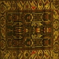 thumbnail image 1 of Ahgly Company Machine Washable Indoor Square Persian Yellow Traditional Area Rugs, 4' Square, 1 of 4