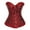 1- Black & Red, variant on Women's Lace up Boned Plus Size Overbust Corset Bustier Top with G-String