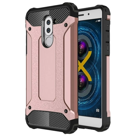 Honor 6X Case, KAESAR SLIM SLEEK DROP PROTECTION Premium Anti-scratch Shockproof Dustproof Drop Resistance Armor Protective Case Cover for Huawei Honor 6 X - Rose Gold