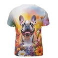 thumbnail image 2 of Welcome Spring Summer French Bulldog Portrait Flower Blue Sky All Over Print 3D Shirt Unisex Merch Dog Lover Gifts - 12001, 2 of 6
