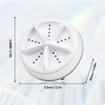 thumbnail image 6 of Portable Washing Machine, Mini Ultrasonic Washing Machine 3 in 1 Dishwashers Ultrasonic Waves Suitable for Home, Business, Travel, College Room, RV, Apartment (3.5IN), 6 of 7