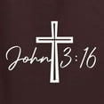 thumbnail image 5 of Wild Bobby John 3:16 Cross Inspirational/Christian Women Tri-Blend Racerback Tank Top, Brown, Small, 5 of 5
